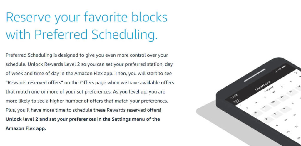 Amazon Flex Preferred Scheduling