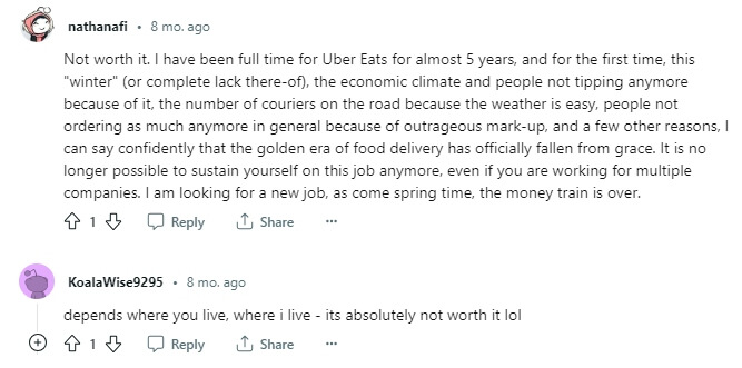 Is Uber Eats Worth it Reddit